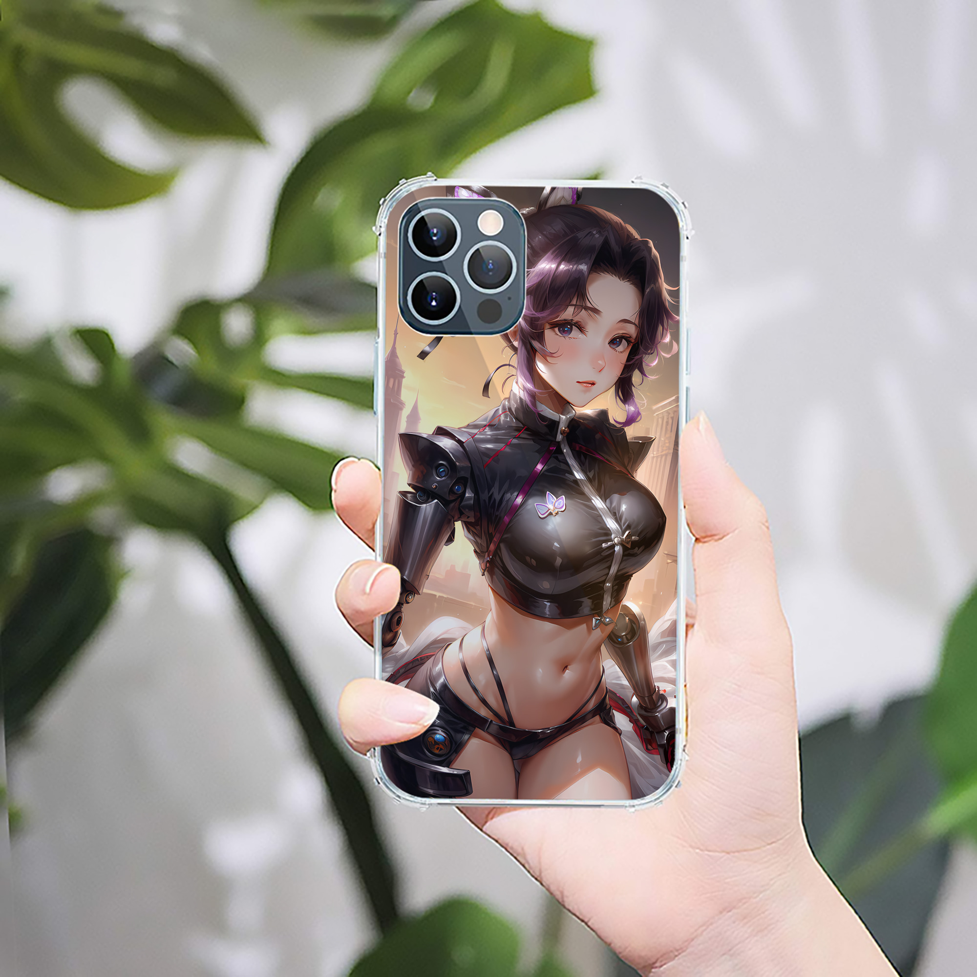 （画像用） 鬼滅の刃（きめつのやいば）蟲柱-胡蝶 しのぶ／こちょう しのぶ Kochou Shinobu 【iPhone 12シリーズ対応】透明スマホケース（クリアソフトケース）